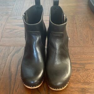 Swedish Hasbeens Classic Black Leather Boots